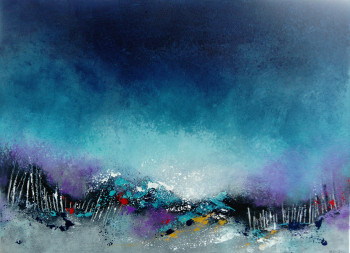 Named contemporary work « REVERIE BLEUE 2 », Made by MIREILLE MAURY