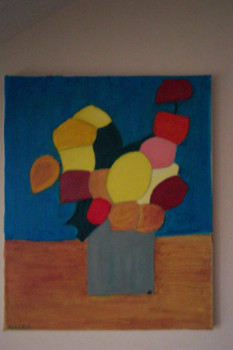 Named contemporary work « Fleurs », Made by JBL PEINTURES ABSTRAITES