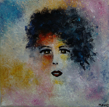 Named contemporary work « PETIT PORTRAIT COLORE 2 », Made by MIREILLE MAURY