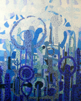 Named contemporary work « Rhapsodie en bleu », Made by LASLAUD