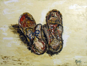 Named contemporary work « Souliers de jardin », Made by JACKY MONKA