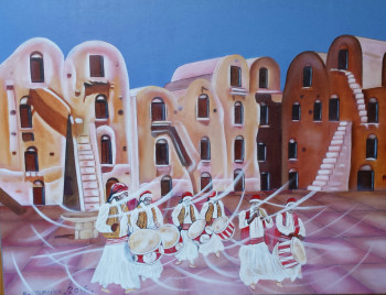 Named contemporary work « Danses et musique à KSAR OULETE SOULTAN », Made by ABERNARDO