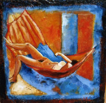 Named contemporary work « Le hamac », Made by JEAN-NOëL LE JUNTER