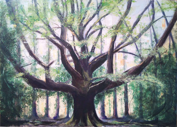 Named contemporary work « L'arbre des voyageurs », Made by JEAN MARIE SCHROETTER