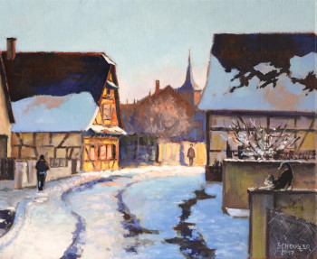 Named contemporary work « Rue de la Croix », Made by ROBERT SCHOULER