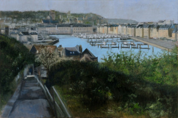 Named contemporary work « Du haut des marches à Dieppe », Made by CORINNE QUIBEL