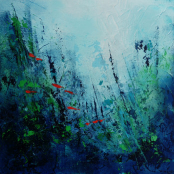 Named contemporary work « EN FAMILLE 2 », Made by MIREILLE MAURY