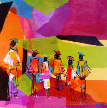 Named contemporary work « LES ELEGANTES », Made by MIREILLE MAURY
