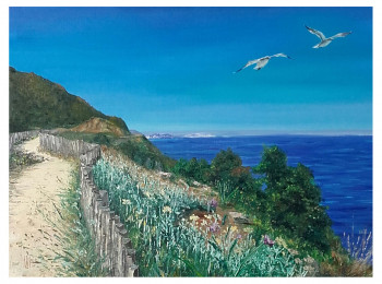 Named contemporary work « Sentier Corse », Made by NOëLLE HUIN