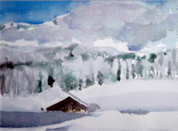 Named contemporary work « Paysage de neige  », Made by PHILIPPE ETIENNE