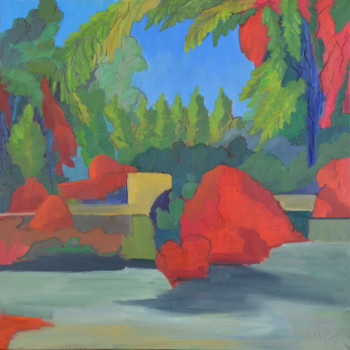 Named contemporary work « Vista del jardin 2 », Made by PHILIPPE LE MONIES DE SAGAZAN