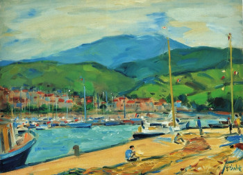 Named contemporary work « Port de Banyils », Made by JEAN CHABOT