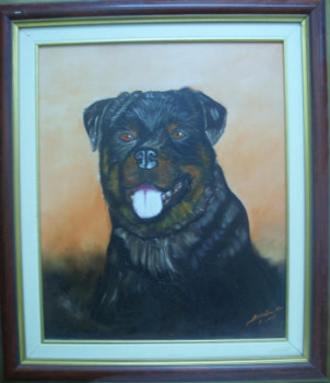 Named contemporary work « Le Rottweiler  », Made by BOUTIN