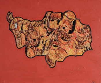 Named contemporary work « Sitting Bull », Made by J.CLAUDE SAVI