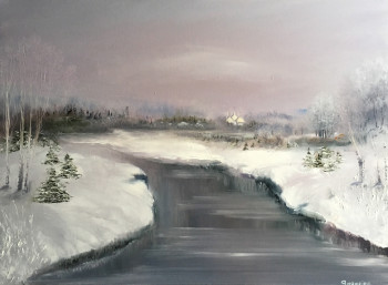 Named contemporary work « Hiver russe », Made by TATIANA GAGARINA