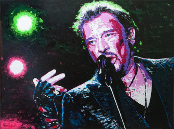 Named contemporary work « Johnny Halliday », Made by PASCAL LENOBLE