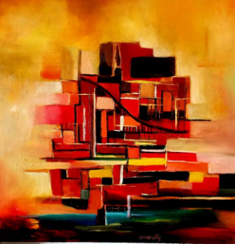 Named contemporary work « ABSTRAIT.232 », Made by AMARELY