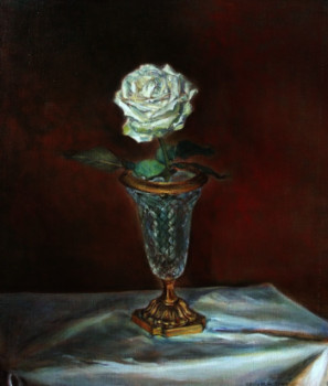 Named contemporary work « une rose blanche », Made by ETSUKO MIGII