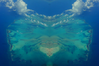 Named contemporary work « Mystérieuses Bahamas », Made by MIROIR PLANéTAIRE BLANC
