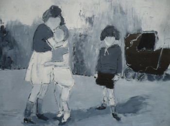 Named contemporary work « trois soeurs », Made by CLéMENTINE LUBIN