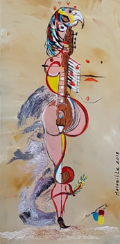 Named contemporary work « Amour et passion », Made by DAMANE