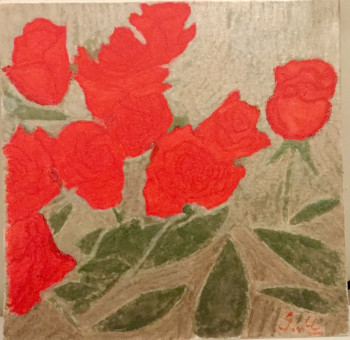 Named contemporary work « " Roses pour la vie " 1 », Made by GRATIELA LIONTE