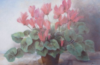 Named contemporary work « Le grand cyclamen », Made by ALICE DENAT-BOURGADE