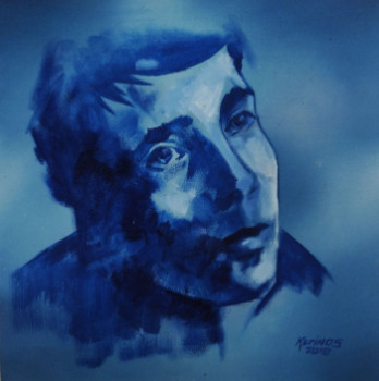 Named contemporary work « “blue alpha” », Made by KERINOS