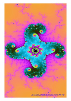 Named contemporary work « CREATION FRACTALE 2018 N4 », Made by ASGRAPHE2023