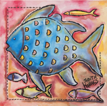 Named contemporary work « Les poissons  », Made by JUDITH KOVACS