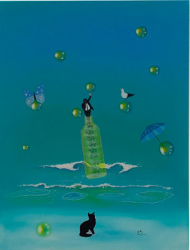 Named contemporary work « B », Made by GABY