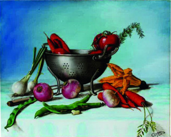 Named contemporary work « "Légumes du jardin " », Made by CHRISTIAN LABELLE