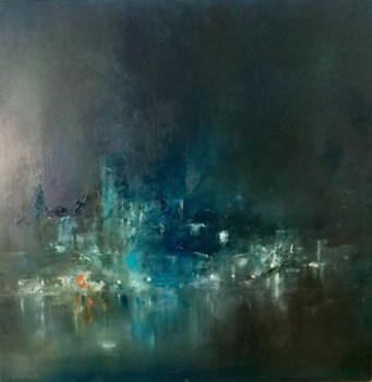 Named contemporary work « Ville de Nuit », Made by CéCILE CALLENS