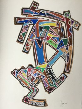 Named contemporary work « Pastel 3629 », Made by JEAN-CHARLES LEPARC
