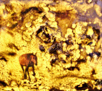 Named contemporary work « Cheval solitaire _ lone horse », Made by ENZ ELDEN