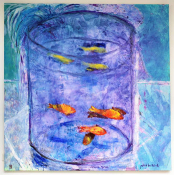 Named contemporary work « LES POISSONS II », Made by BAILLET