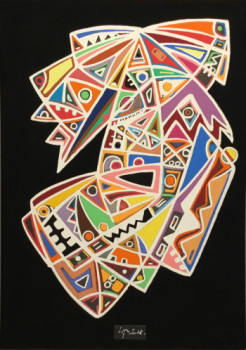 Named contemporary work « Pastel 3678 », Made by JEAN-CHARLES LEPARC