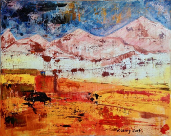 Named contemporary work « paysage 3 », Made by ROEMY
