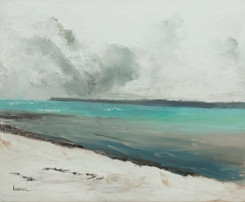 Named contemporary work « Mer en hiver », Made by LAVENU FRANçOISE