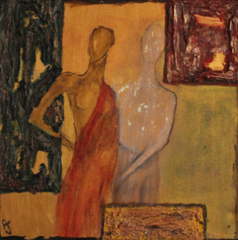 Named contemporary work « Couple », Made by ARIANE J