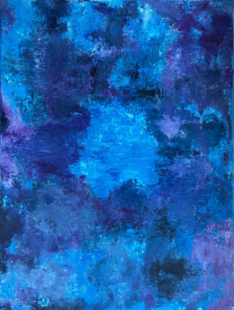 Named contemporary work « Blue dimension », Made by ROMROS