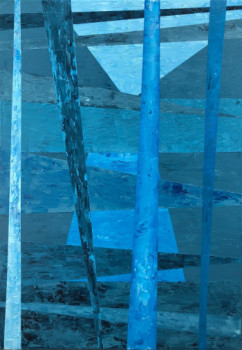 Named contemporary work « Blue reeds », Made by ROMROS