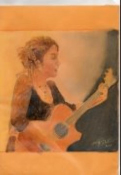 Named contemporary work « Guitariste », Made by FRANCIS MICHOT