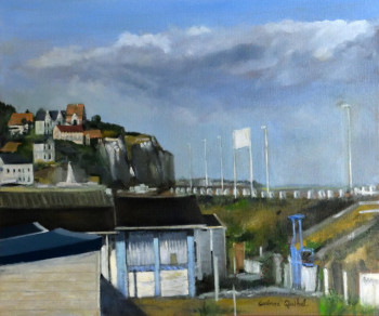 Named contemporary work « Matin à Quiberville-sur-Mer », Made by CORINNE QUIBEL