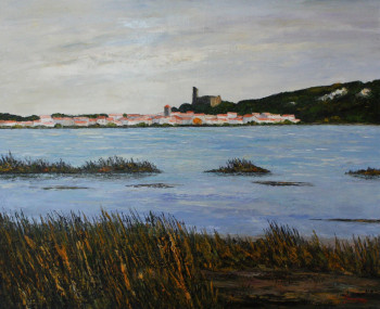 Named contemporary work « Etang de Gruissan », Made by JEAN-FRANçOIS CLEMENCEAU