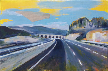 Named contemporary work « On the Road II », Made by BONNEAU-MARRON