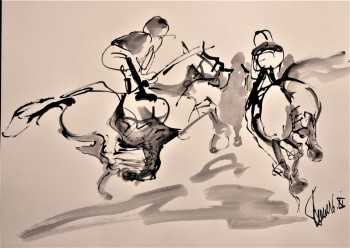Named contemporary work « Etude encre de Chine-16-170 », Made by THIERRY FAURE