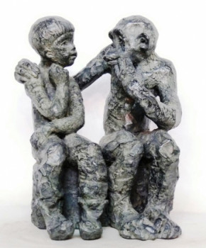Named contemporary work « Dialogue », Made by MARIE-THéRèSE TSALAPATANIS