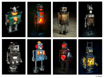 Named contemporary work « UPCYCLING ROBOTS », Made by +BRAUER