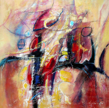 Named contemporary work « Abstraction », Made by MONIQUE CHEF